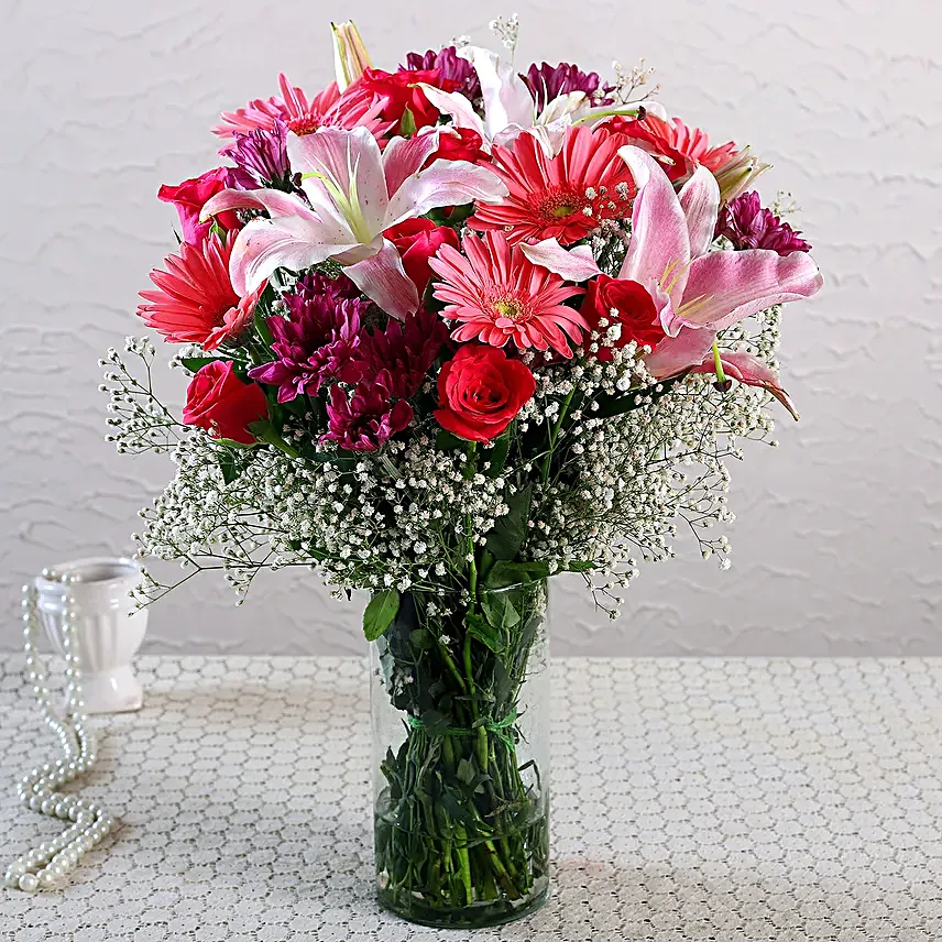 Blissful Bloom Vase Arrangement